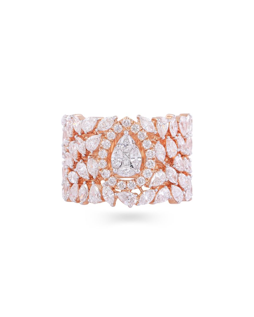 Asterica Illusion Pear Ring