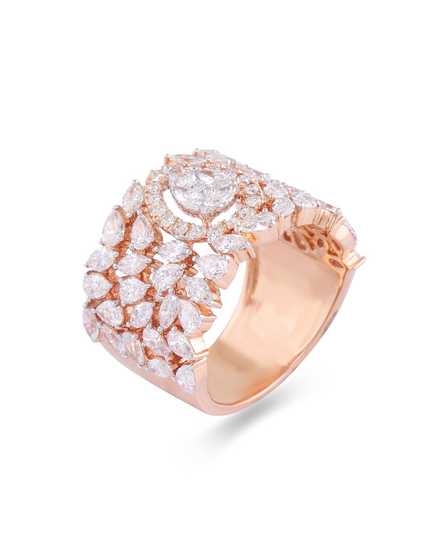 Asterica Illusion Pear Ring