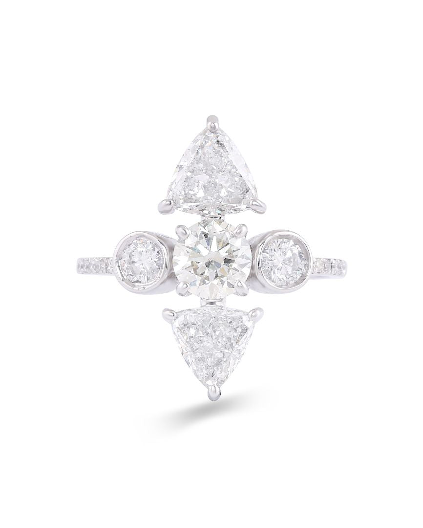 Asterica Double Spade Ring