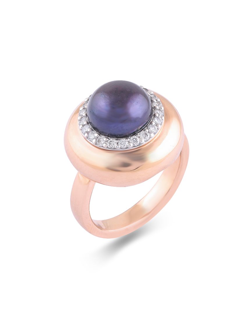 Bubble Purple Pearl Ring
