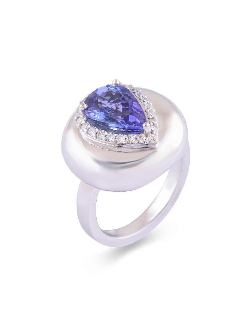 Bubble Tanzanite Ring