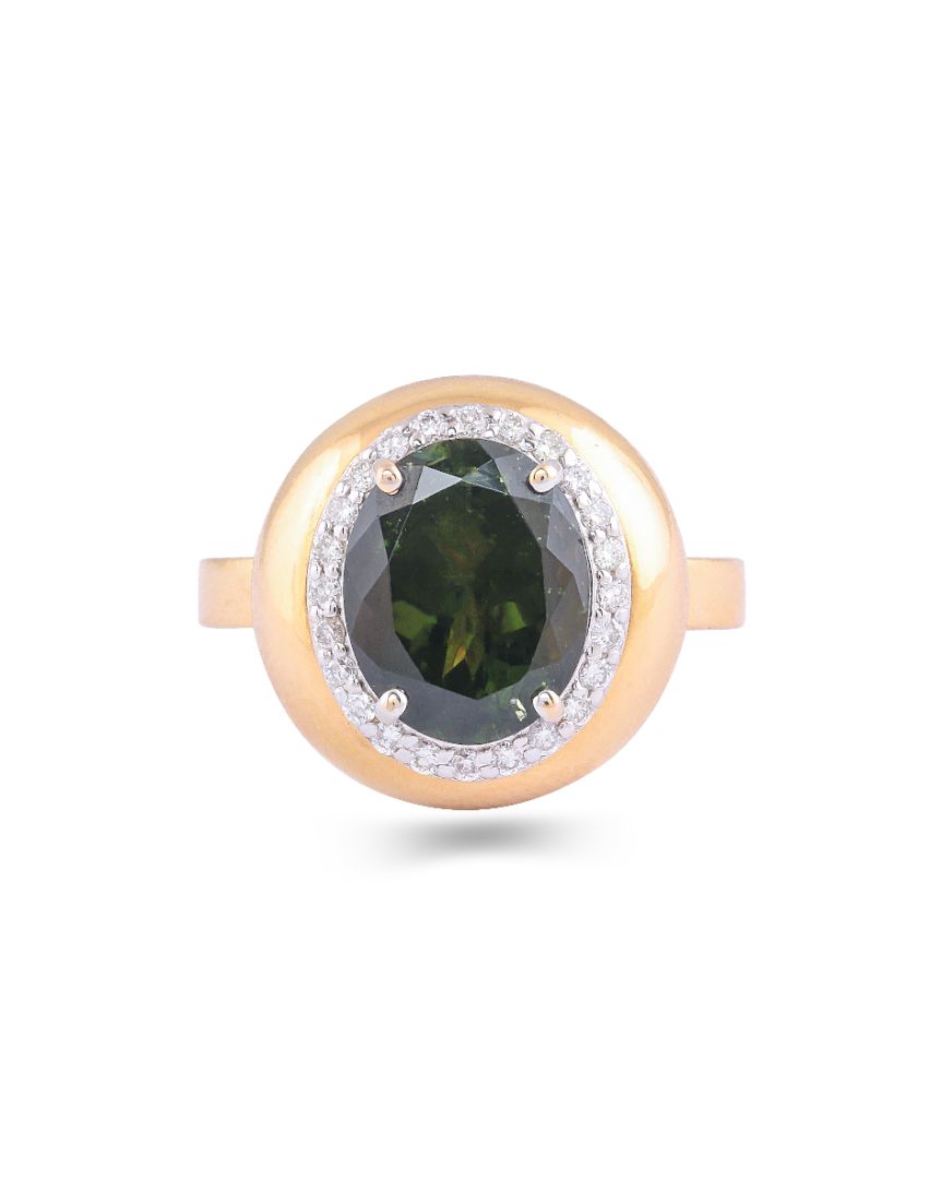 Bubble Green Quartz Ring