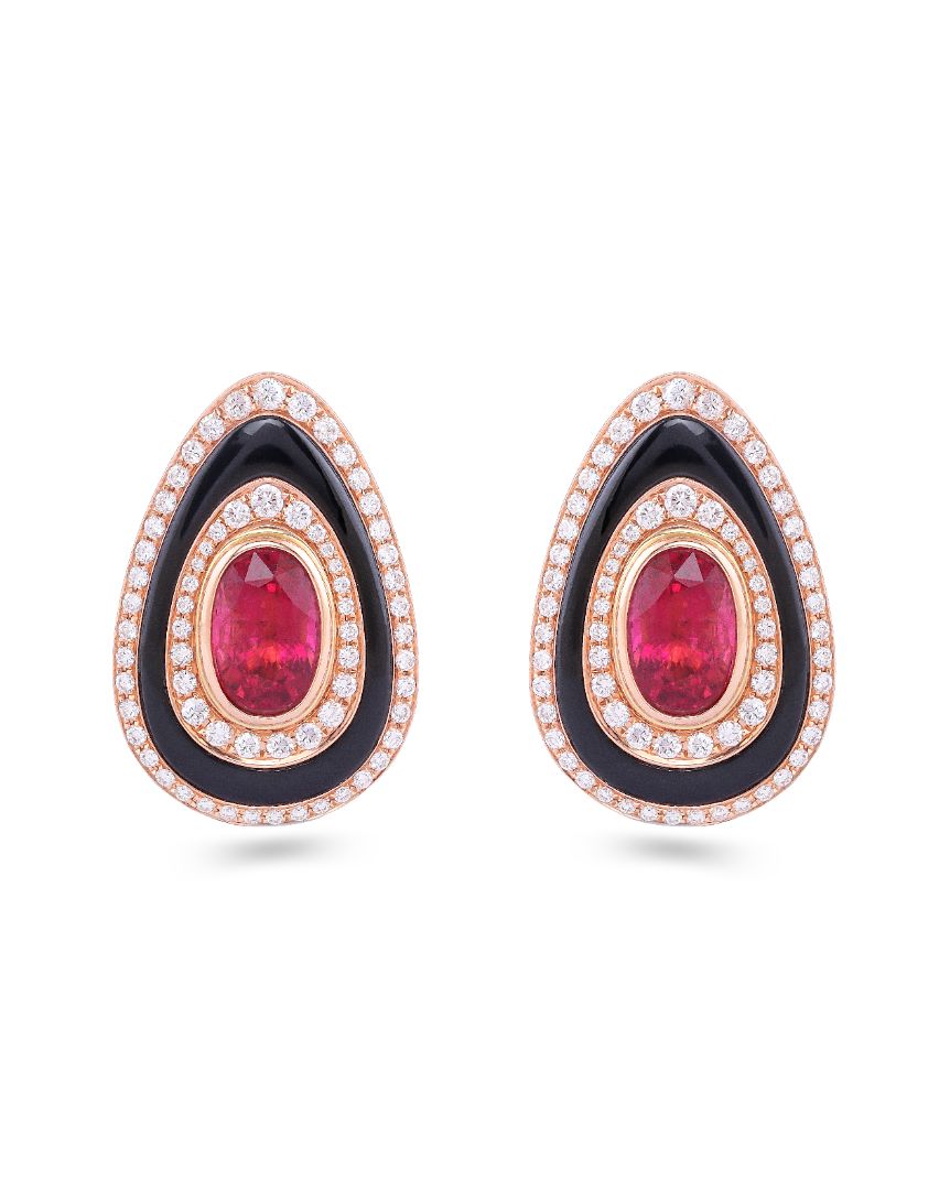 HUE RUBY ONYX EARRING