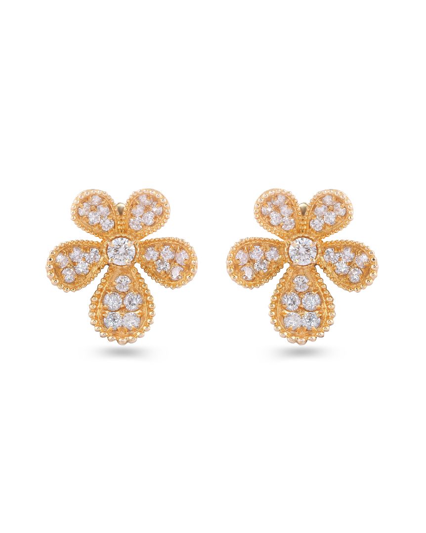 Jasmine Yellow Gold Earrings