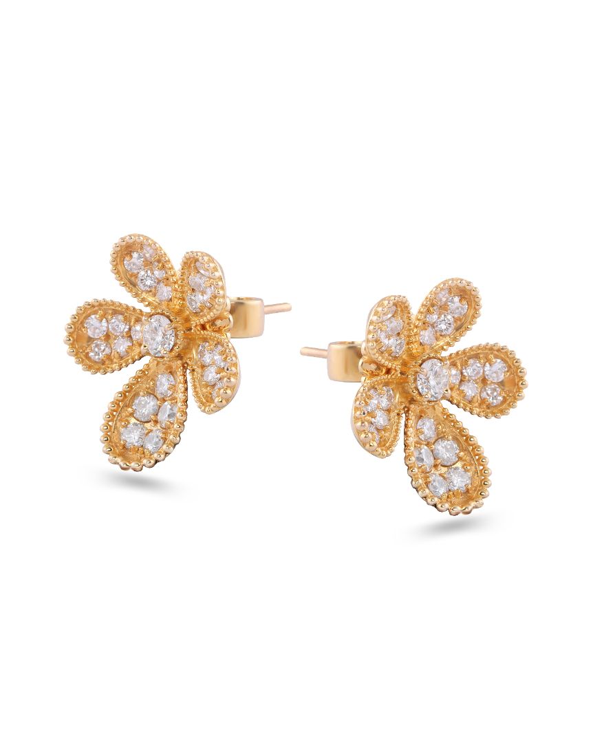 Jasmine Yellow Gold Earrings