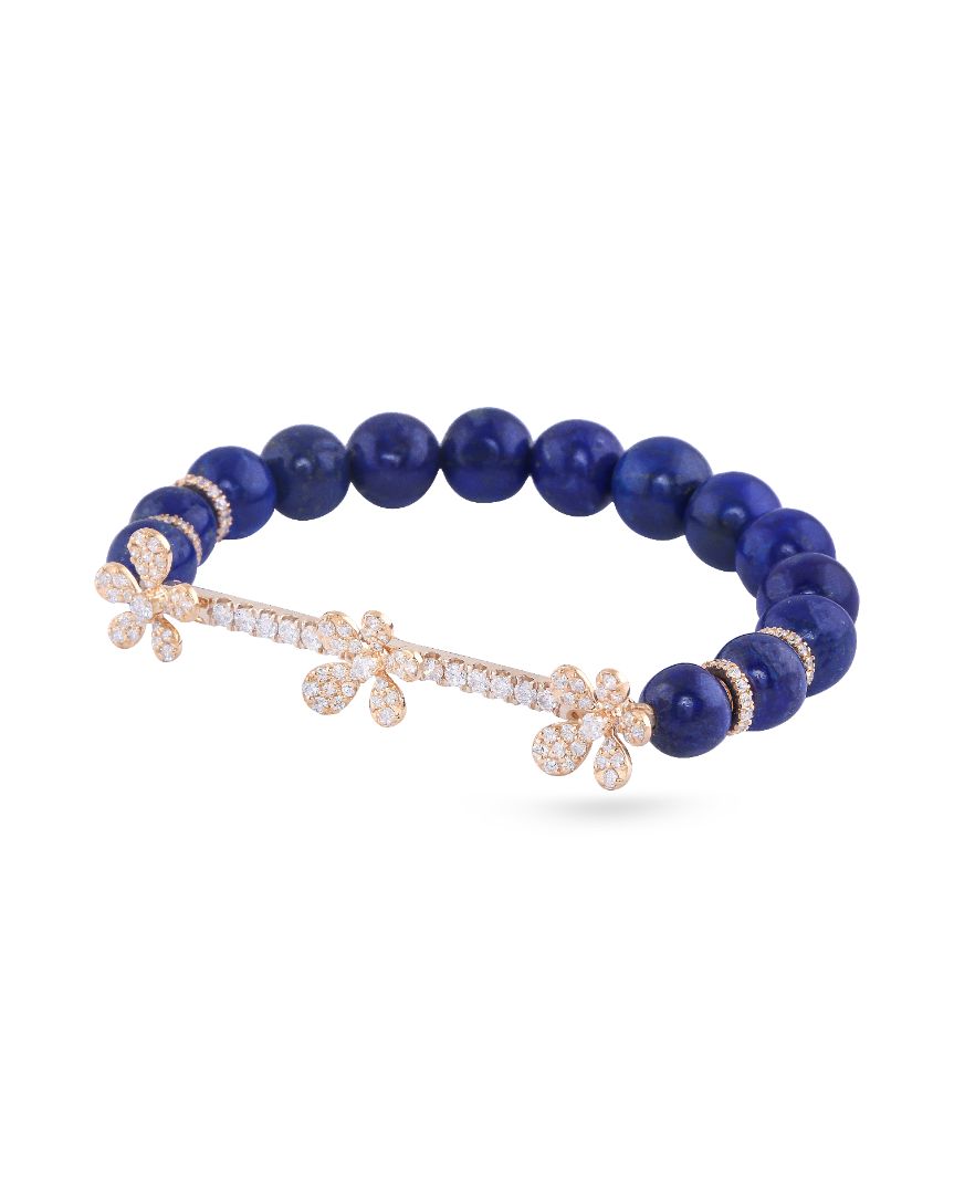 Jasmine Charm Bracelet - Lapis