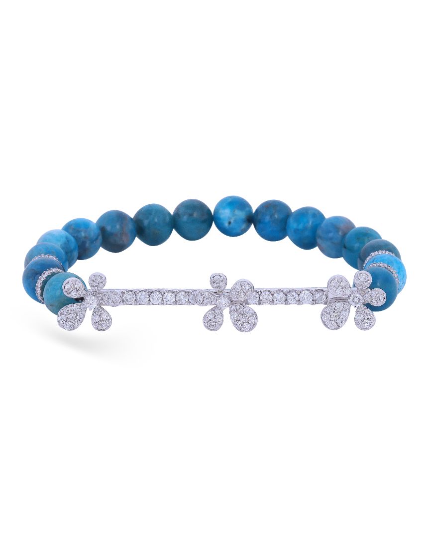 Jasmine Charm Bracelet - Aquamarine