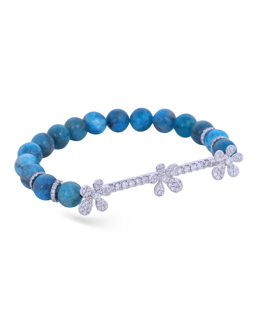 Jasmine Charm Bracelet - Aquamarine