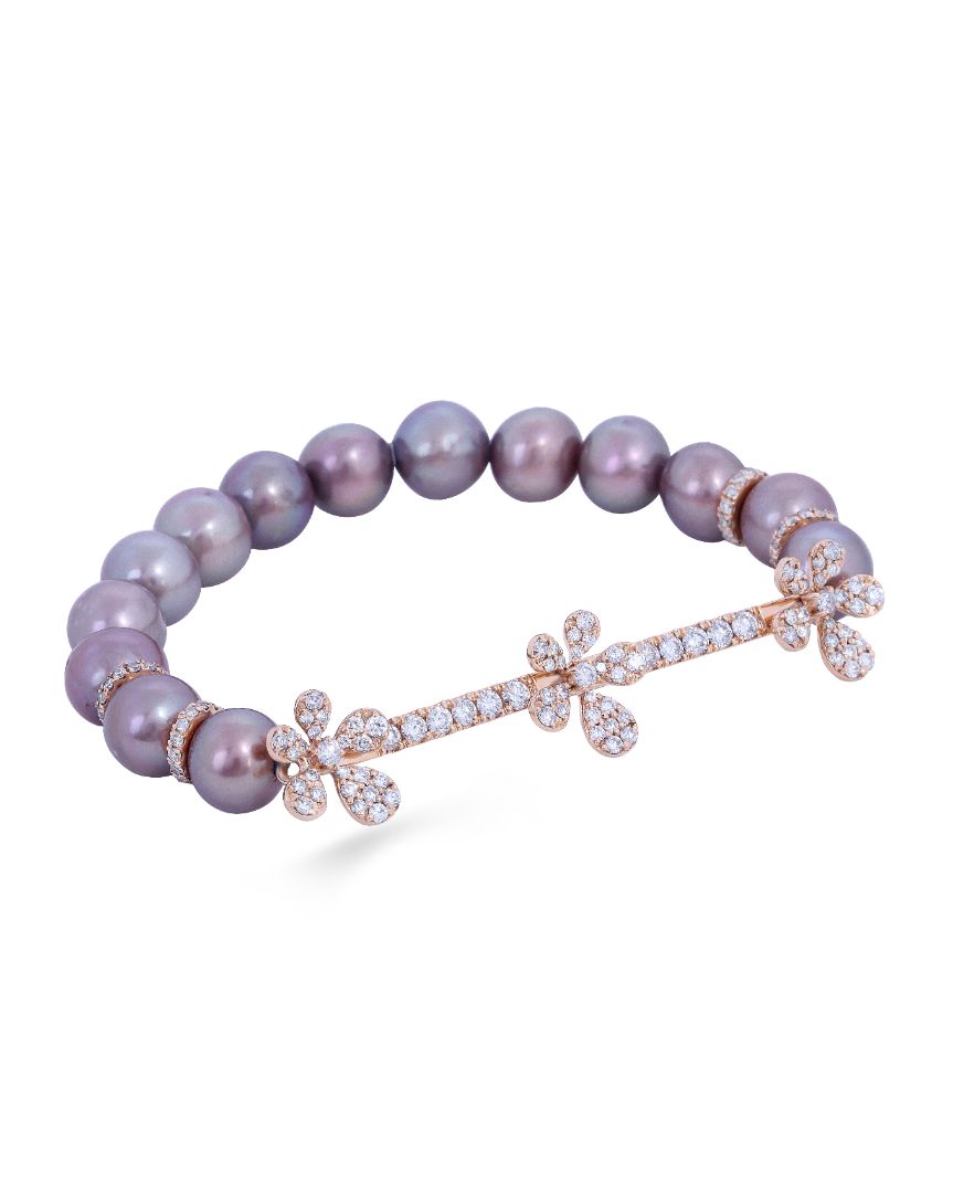 Jasmine Charm Bracelet - Pearl