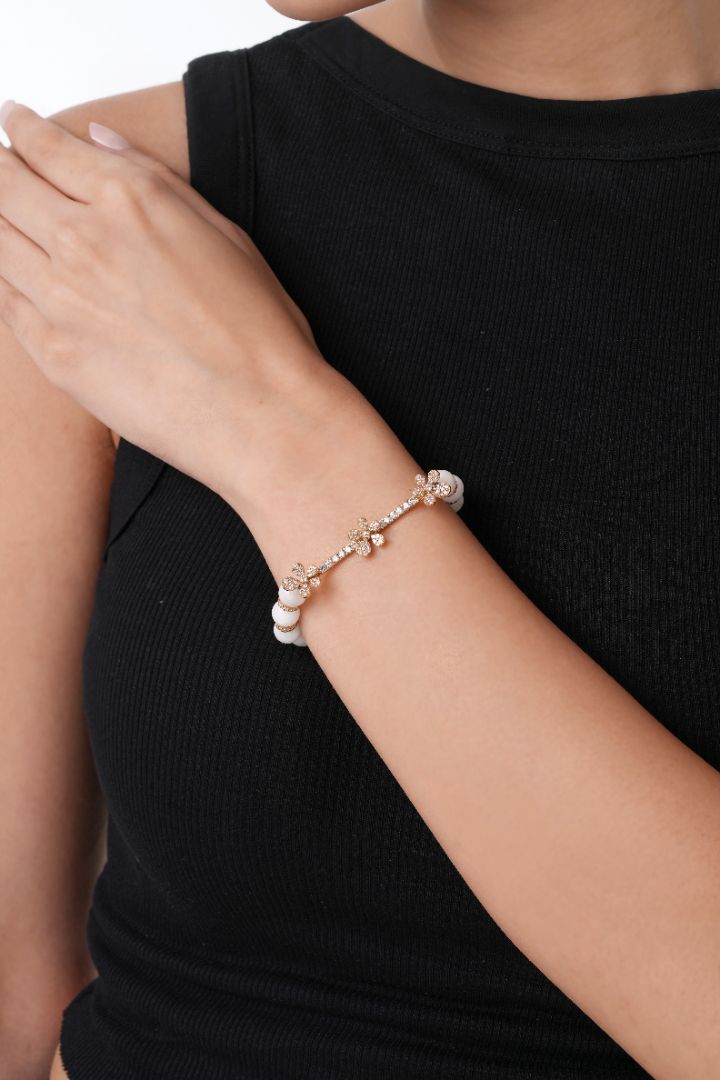 Jasmine Charm Bracelet - Moonstone