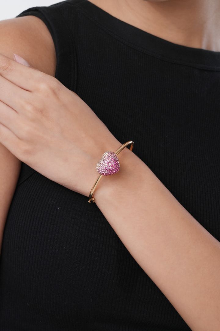 Disco Heart Strawberry Bracelet