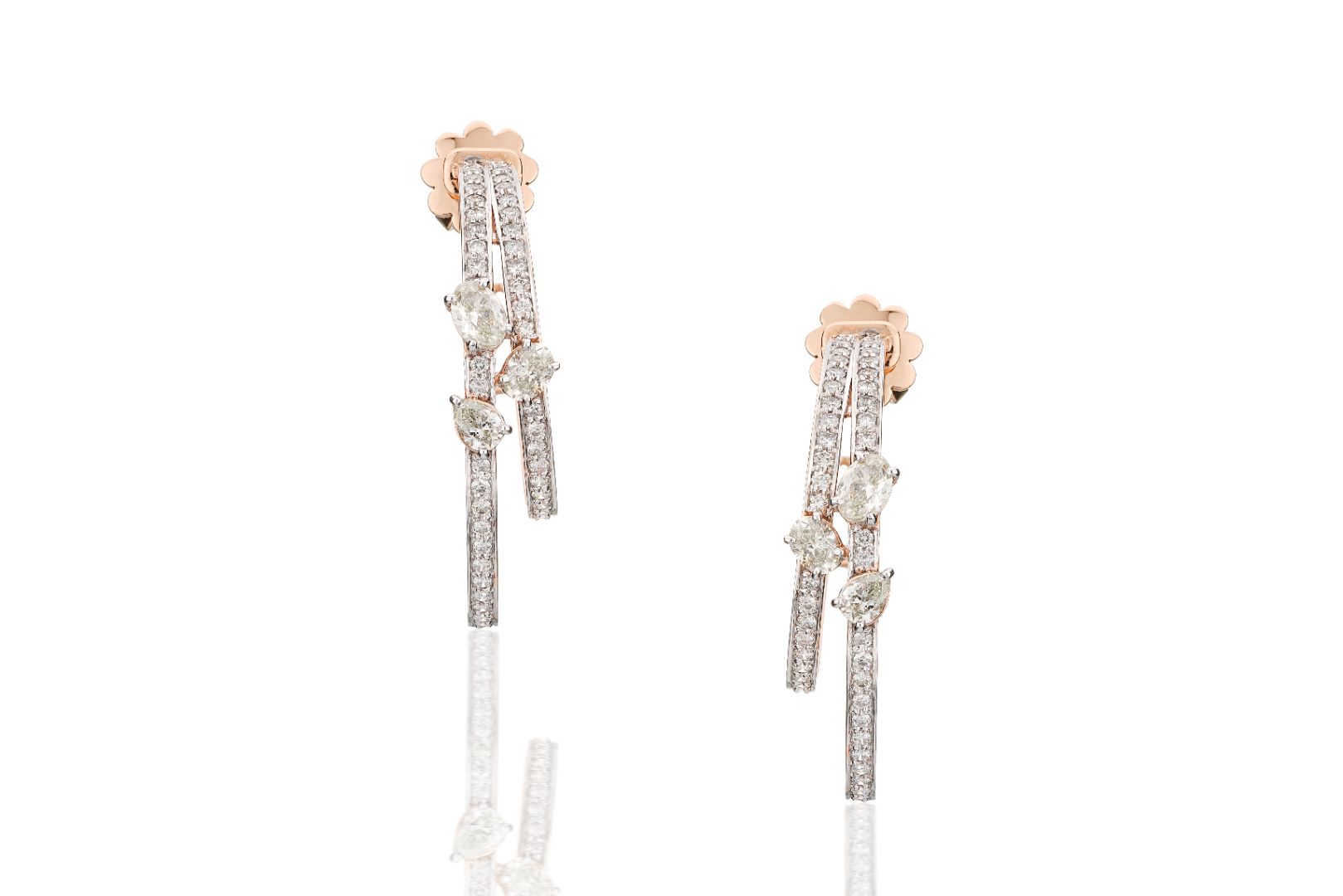Diamond Double Hoop Earrings