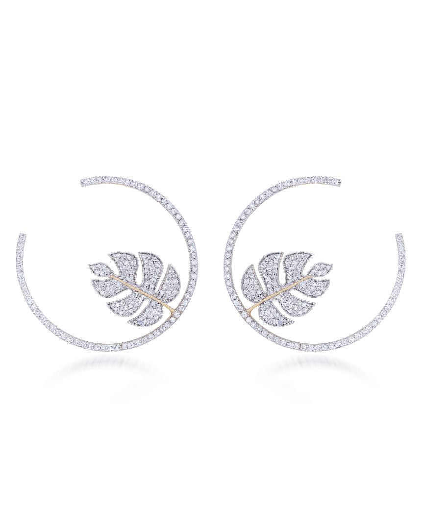 Leafette Hoop Earrings