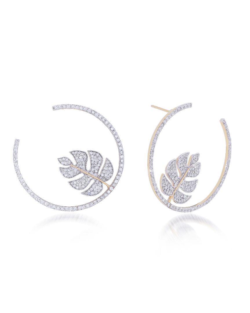 Leafette Hoop Earrings