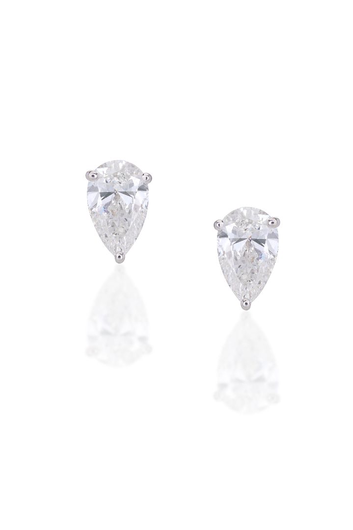 Asterica Heart Solitaire Earrings