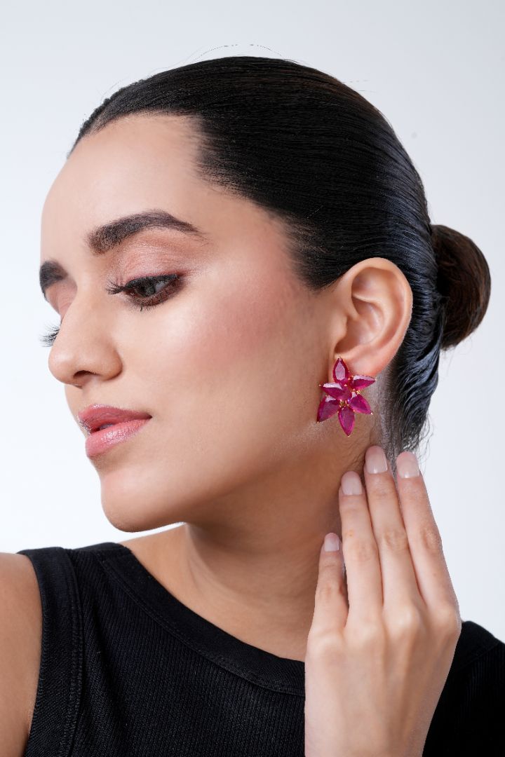 Hue Ruby Earrings