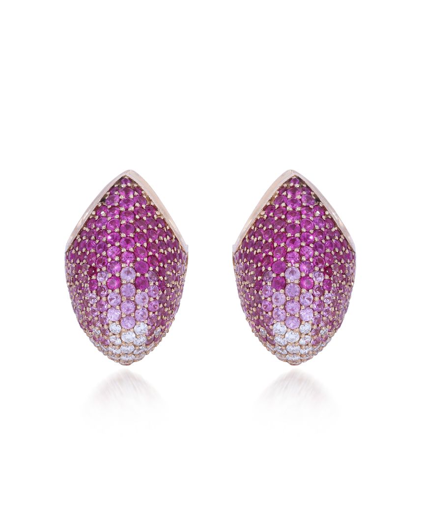 Disco Heart Strawberry Earrings - Hoops