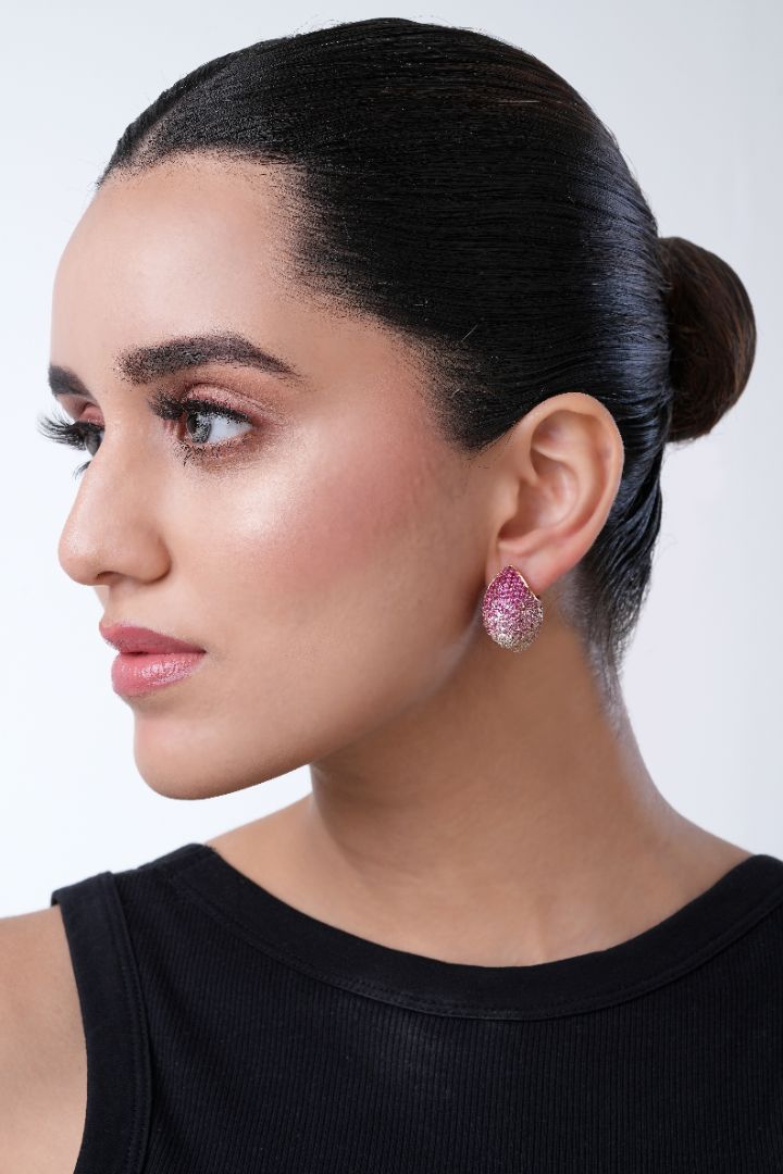 Disco Heart Strawberry Earrings - Hoops