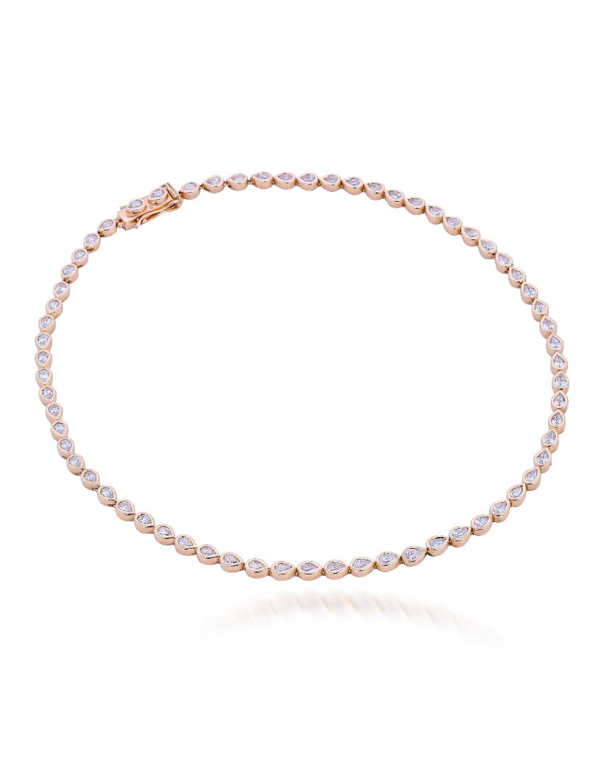 Pear Tennis Necklace