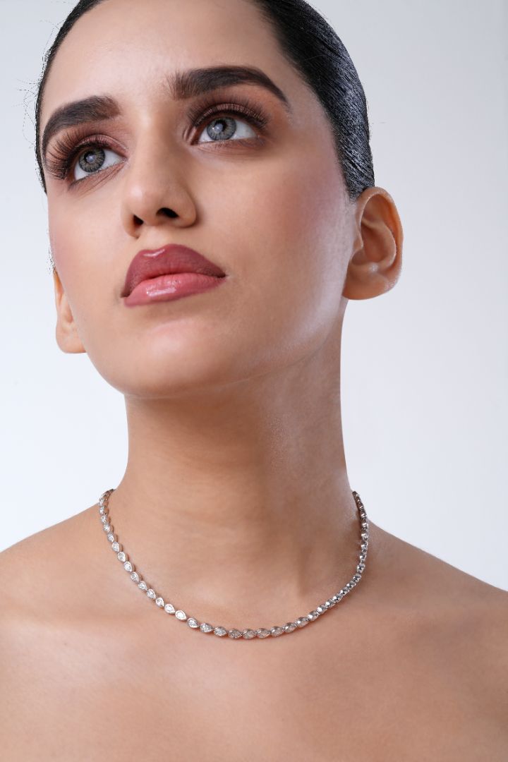 Pear Tennis Necklace