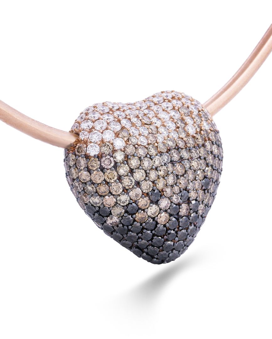 Disco Heart Ombre Necklace