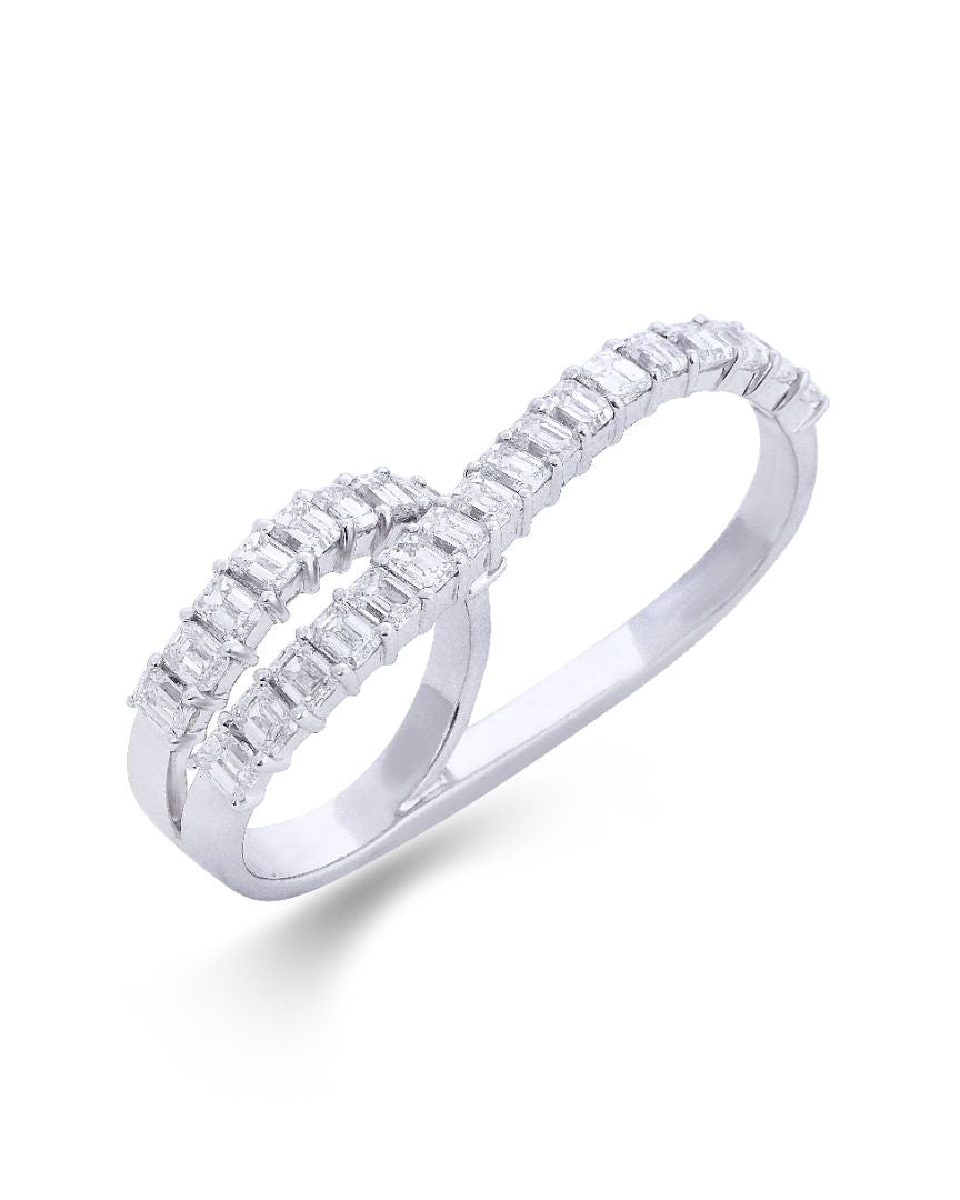 Emeralds Double Finger Ring