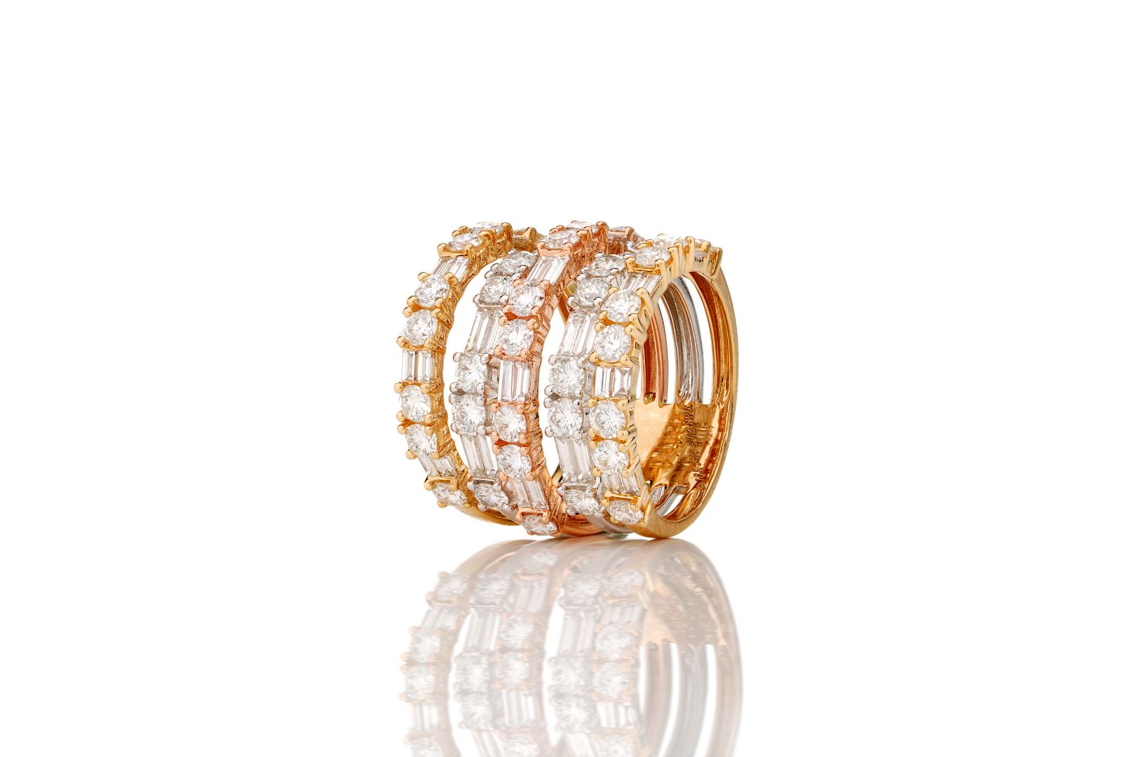Asterica Baguette Spiral Ring - Yellow