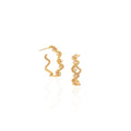 Aurelia Wave Diamond Hoop Earrings