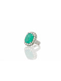 Émeraude Royale Halo Ring