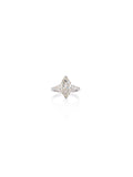 Radiant Solitaire Diamond Ring in 18K White Gold