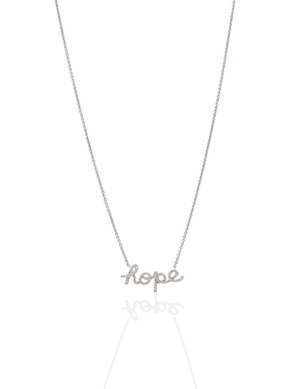 Diamond Initial Style Necklace in 18K Gold
