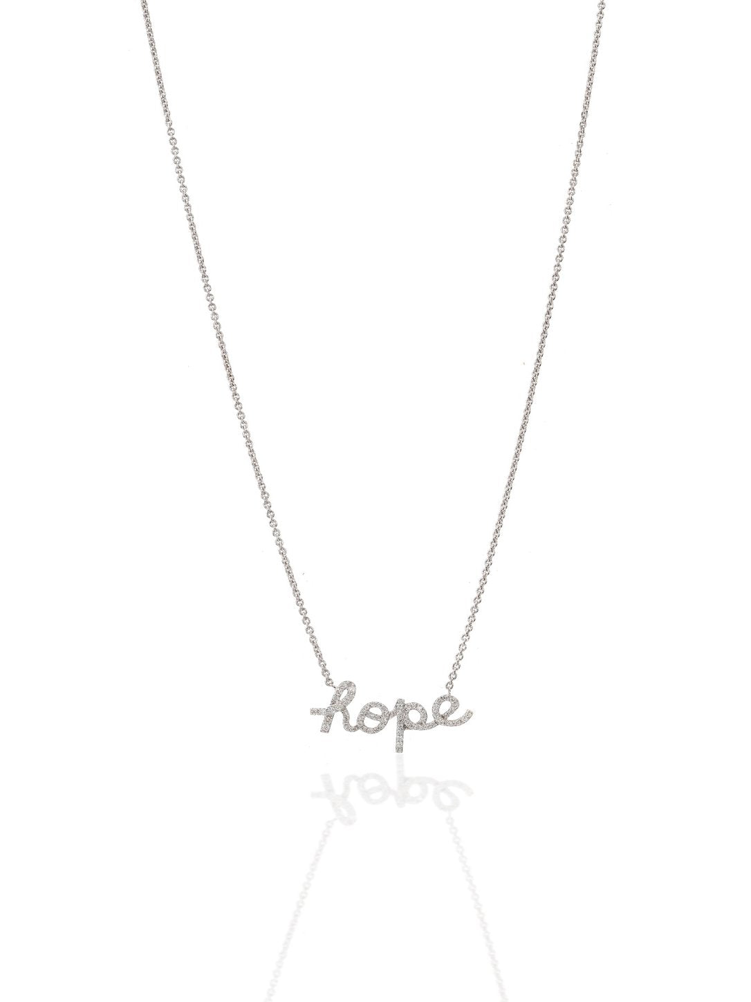 Diamond Initial Style Necklace in 18K Gold