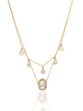 Izzari Celeste Layered Diamond Necklace in 18K Gold