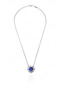 Sapphire Eye Diamond Pendant Necklace in 18K Gold | Luxury Fine Jewellery