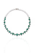 Emerald Royale Diamond Tennis Necklace in 18K Gold | Luxury Statement Fine Jewellery