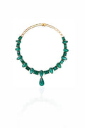 Imperial Emerald Cascade Necklace in 18K Gold | Luxury Statement Fine Jewellery