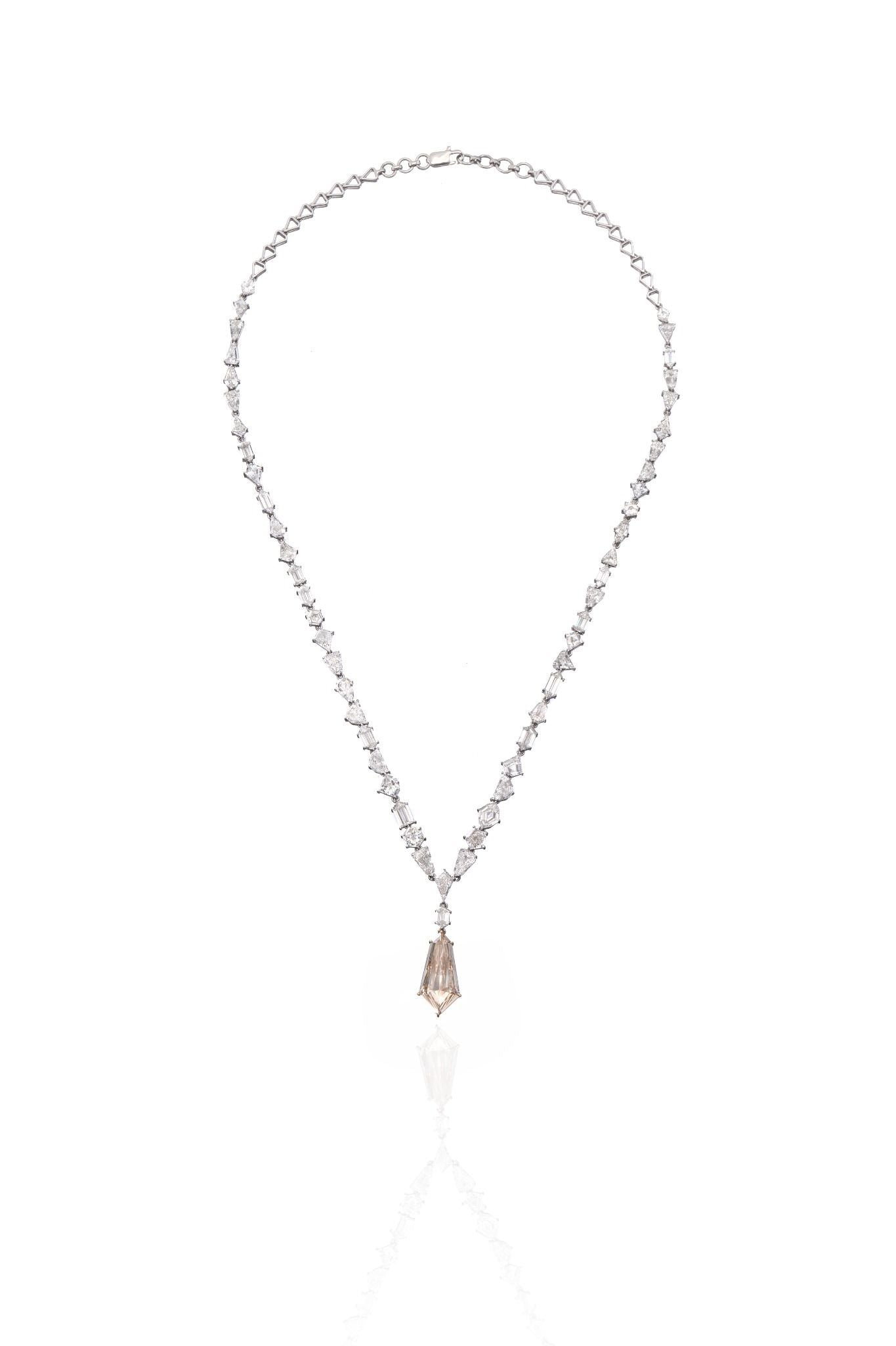 Solara Diamond Drop Pendant Necklace in 14K Gold | Luxury Fine Jewellery