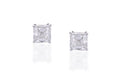 Lumière Emerald Cut Diamond Stud Earrings