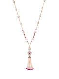 Ruby Diamond Statement Necklace in 18K Gold