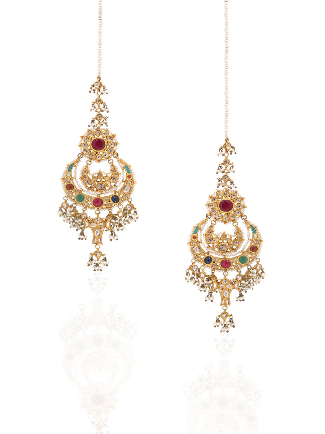 Nooré Polki Heritage Stud Earrings in 22K Gold