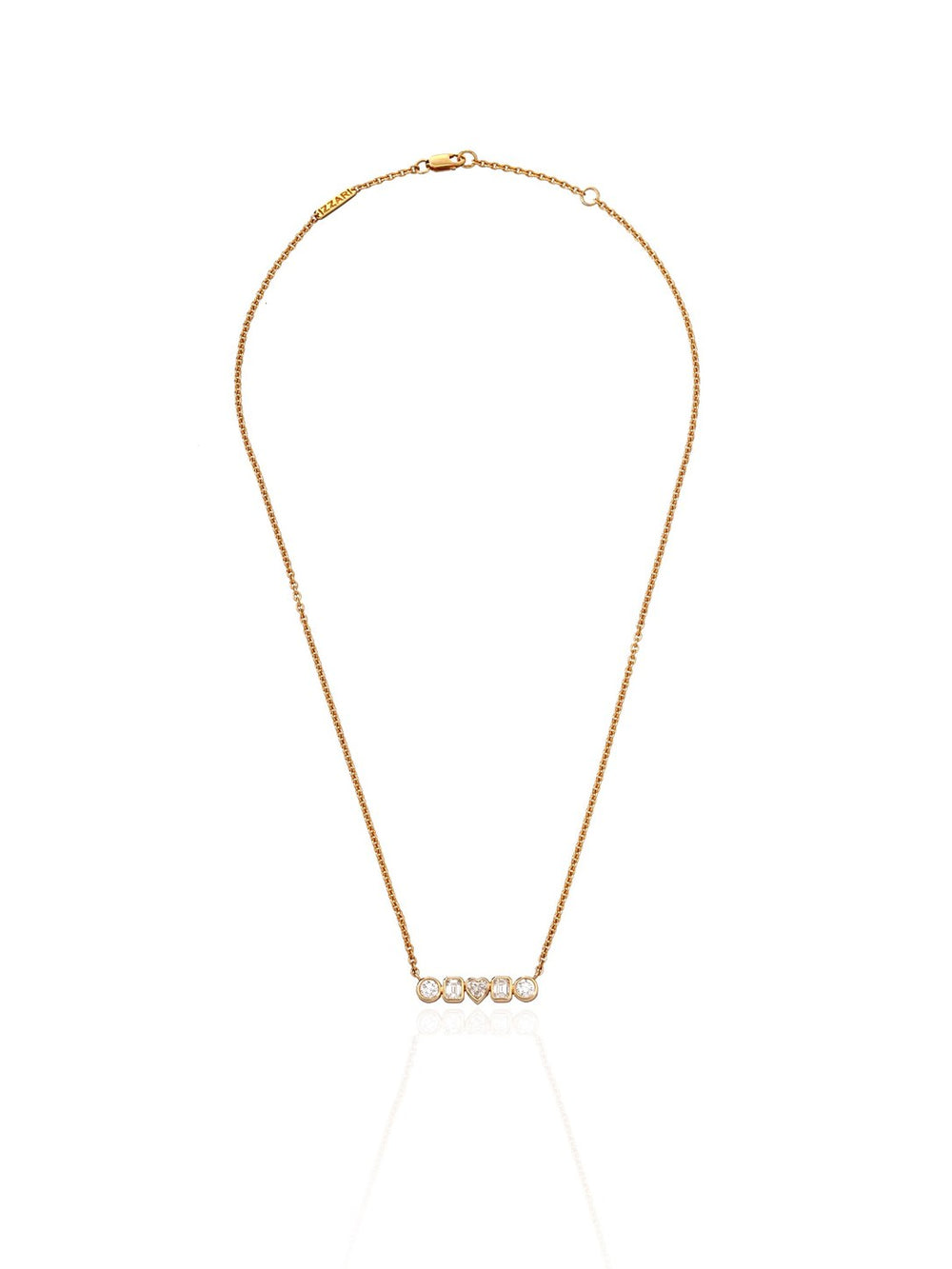 Celeste Charm Diamond Station Necklace in 18K Gold | Luxury Fine Jewellery
