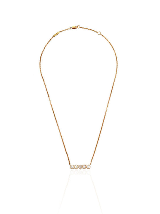 Celeste Charm Diamond Station Necklace in 18K Gold | Luxury Fine Jewellery