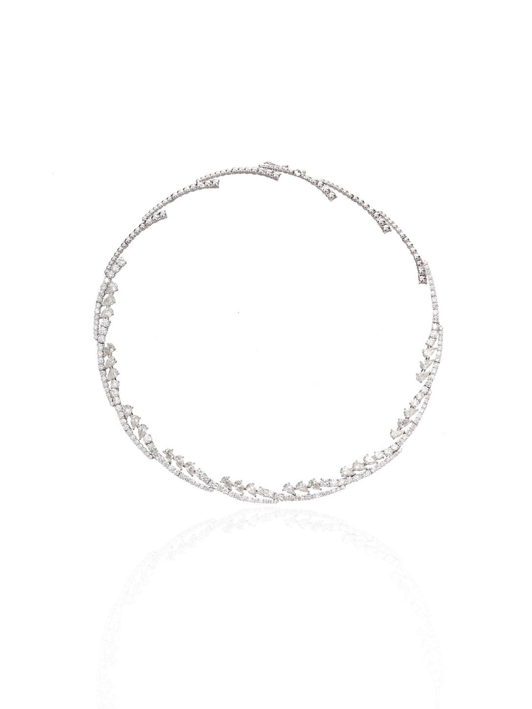 Ethereal Diamond Halo Necklace in 18K Gold | Luxury Fine Jewellery