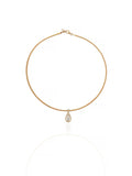 Solitaire Diamond Pendant Necklace in 18K Gold