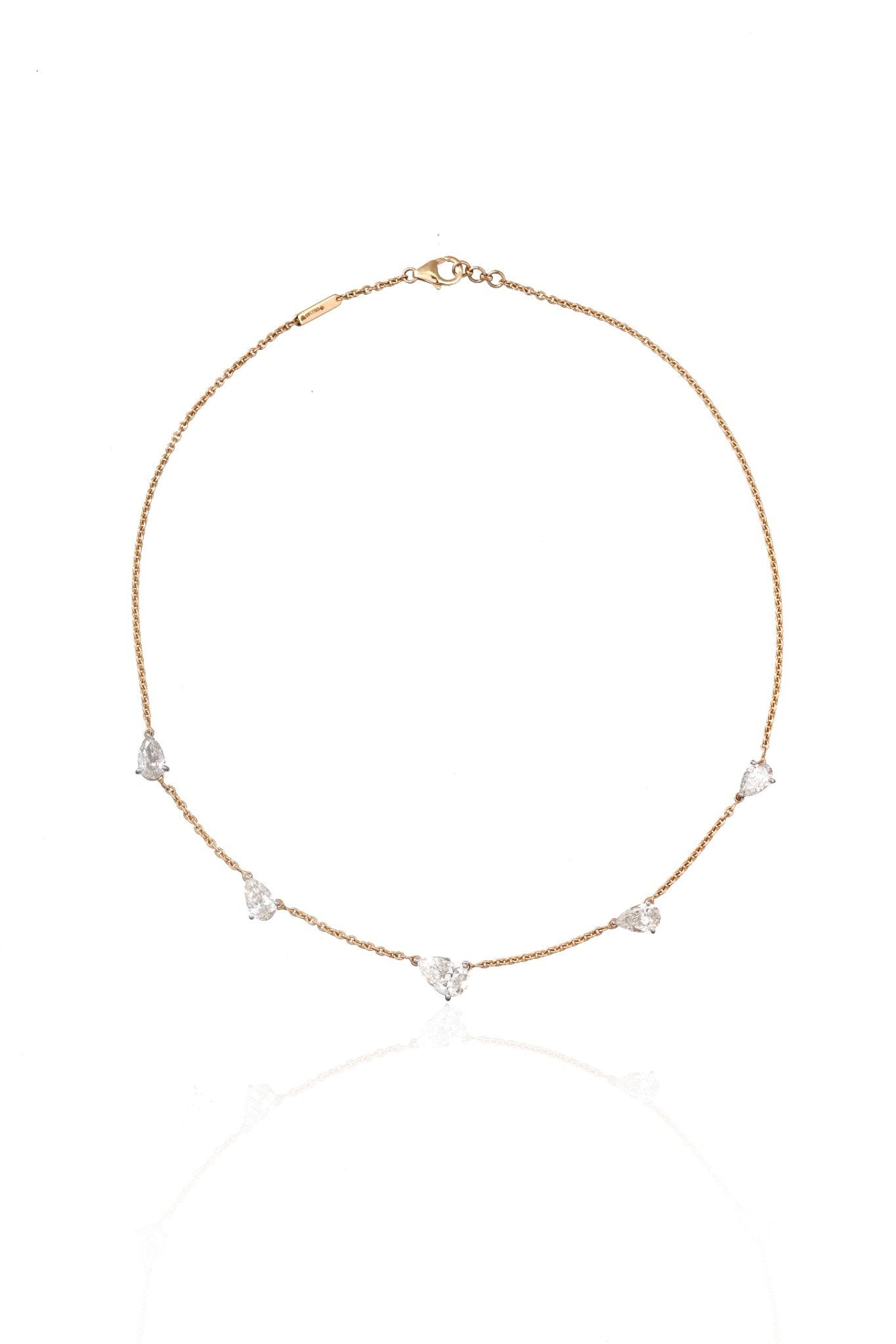 Aurielle Diamond Station Necklace in 18K Gold | Luxury Fine Jewellery