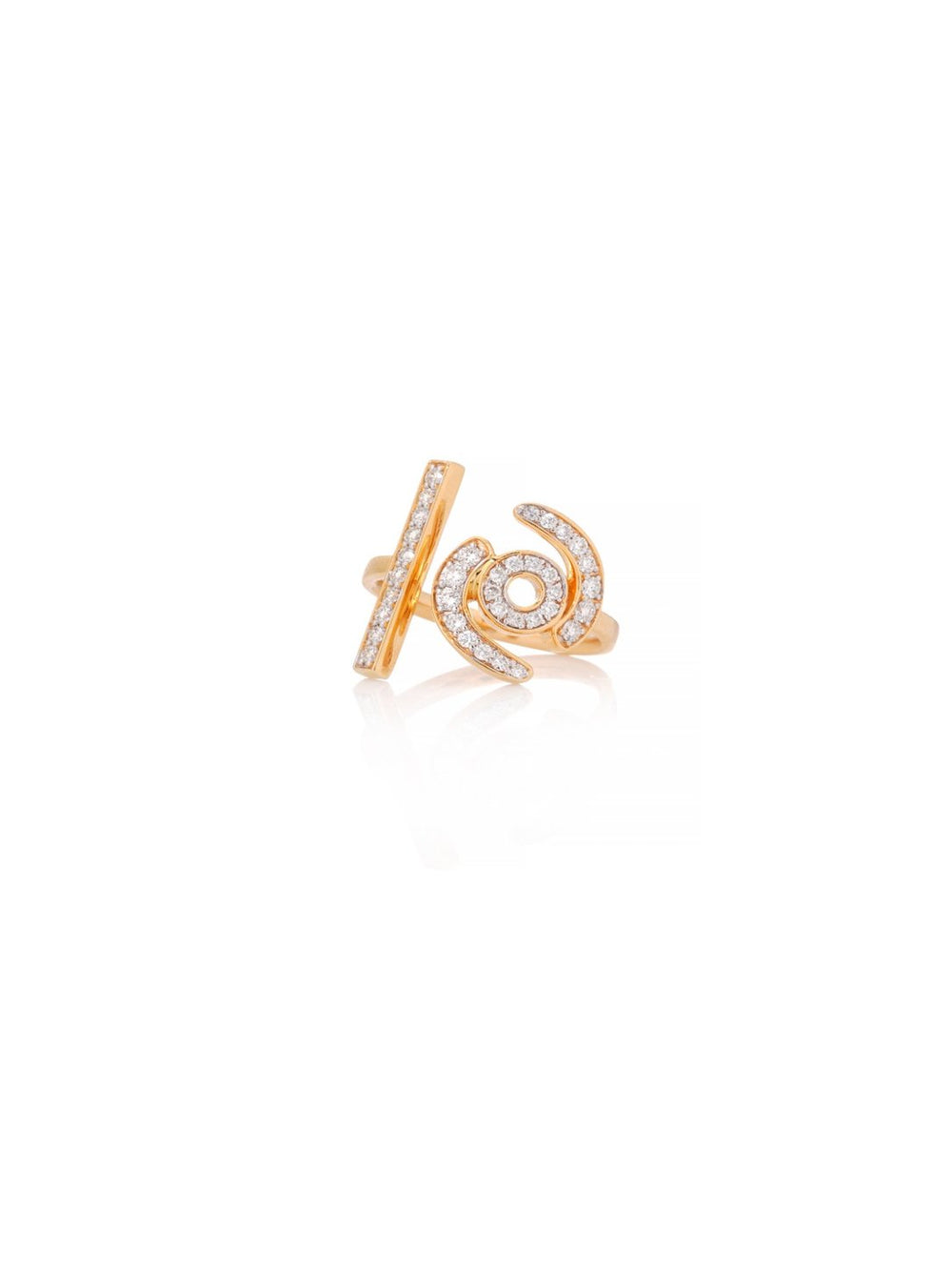 Celestial Spiral Diamond Statement Ring