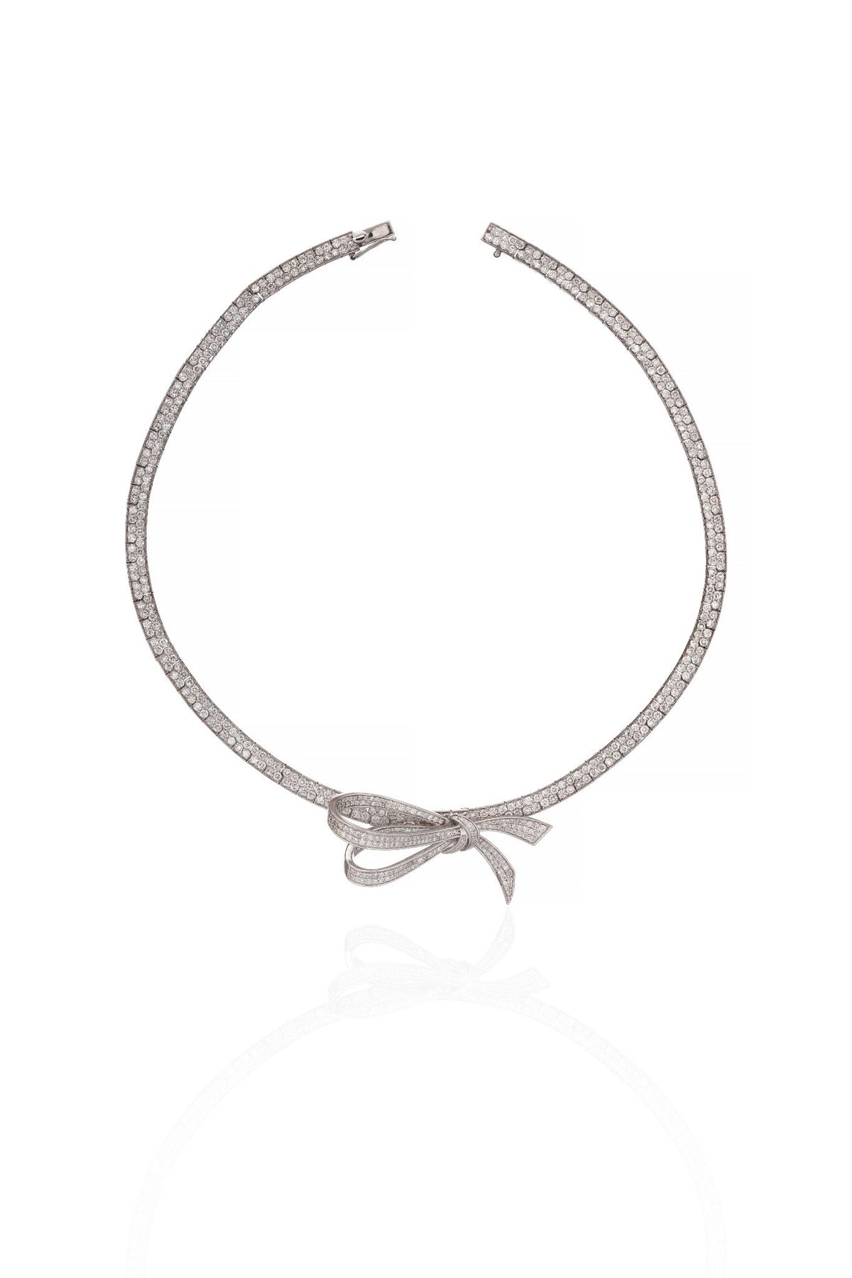 Élan Bow Diamond Collar Necklace in 18K Gold | Luxury Fine Jewellery