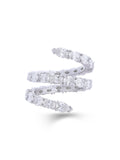 18K White Gold Diamond Spiral Wrap Ring