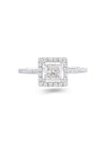 Asterica Asscher Solitaire Ring