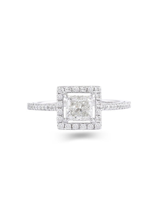 Asterica Asscher Solitaire Ring